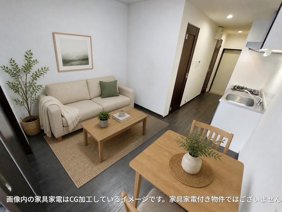 ナチュラル_居室・リビング_家具配置_注釈付き